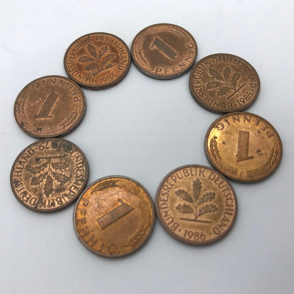 Đồng Xu Lưu Niệm 1 PFENNIG May Mắn Của Đức