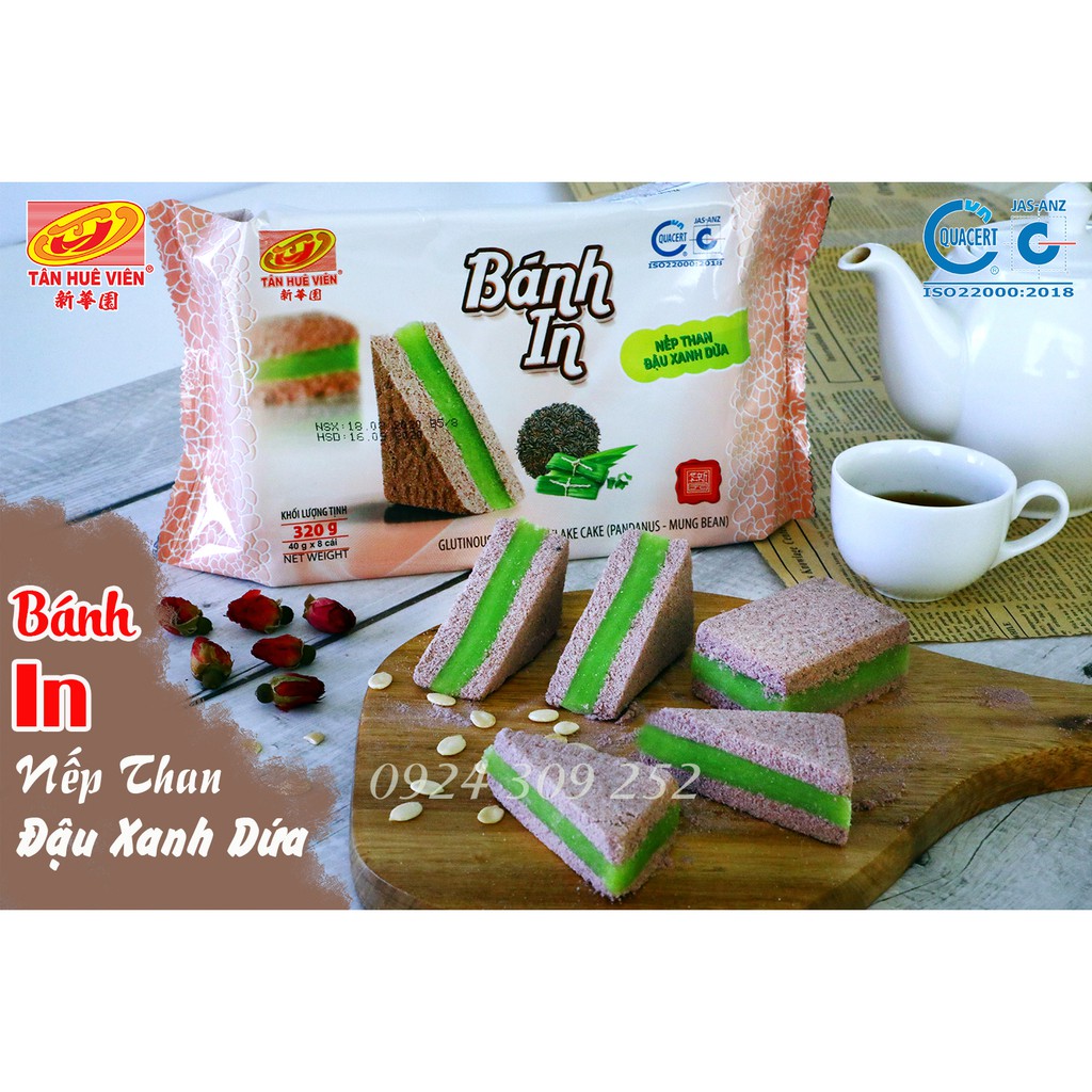 Bánh In Nếp than dứa Tân Huê Viên ( 320g)