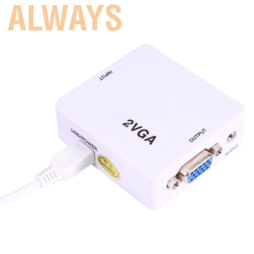 Hộp chuyển đổi từ cổng HDMI sang giác cắm VGA và phụ kiện