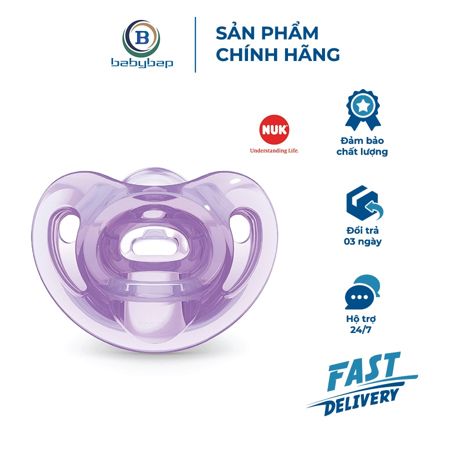 Ti Giả NUK Sensitive Silicone Hỗ Trợ Răng Miệng Phát Triển Lành Mạnh
