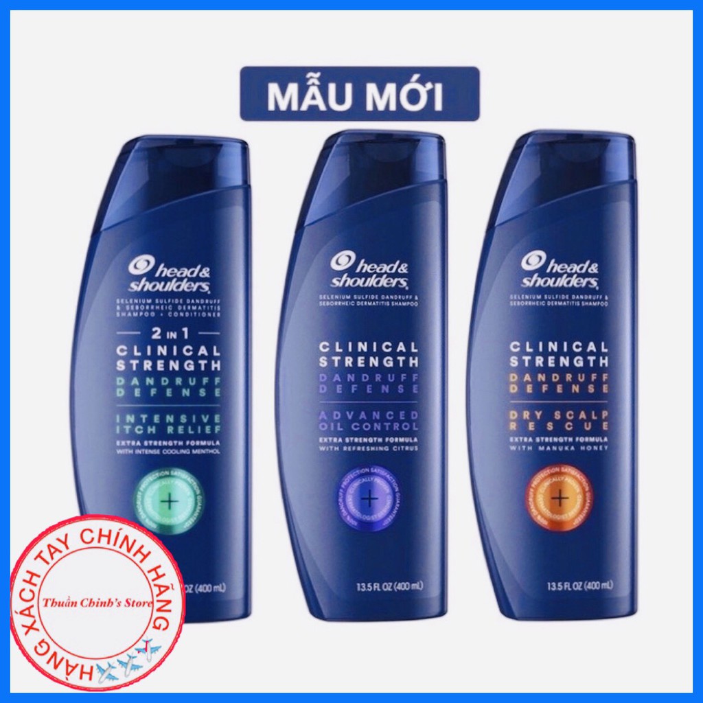 Dầu Gội Head & Shoulders Clinical Strength Ngăn Gàu Giảm Nấm 400ml ( Mẫu Mới Date 12/22)
