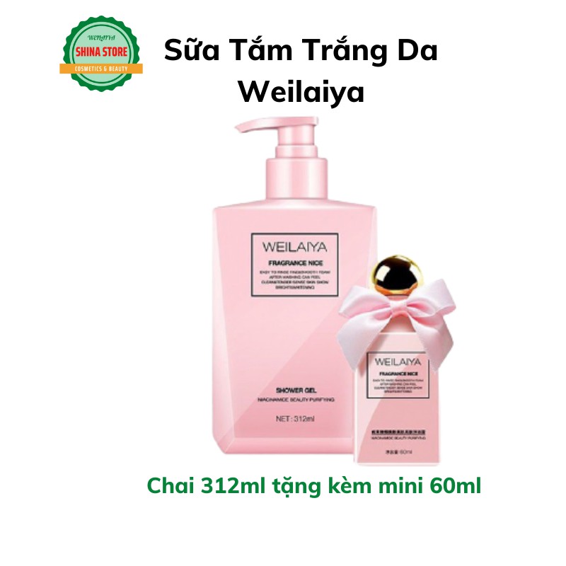 Sữa Tắm Dưỡng Ẩm Trắng Da Weilaiya, Tắm Dưỡng Da Trắng Da Toàn Thân Với Hương Thơm Diu Nhẹ Giúp Da Mịn Màng Trắng Sáng