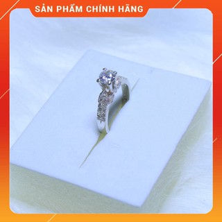 Nhẫn bạc nữ đẹp, nhẫn đính đá theo yêu cầu KBJ39