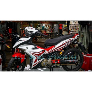 tem rời exciter 150 đỏ trắng đen