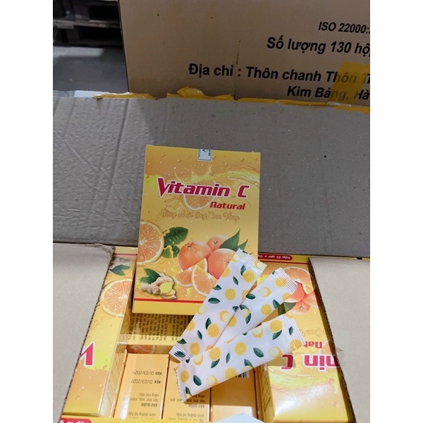 Vitamin C Mật Ong Cam Vàng 15 gói