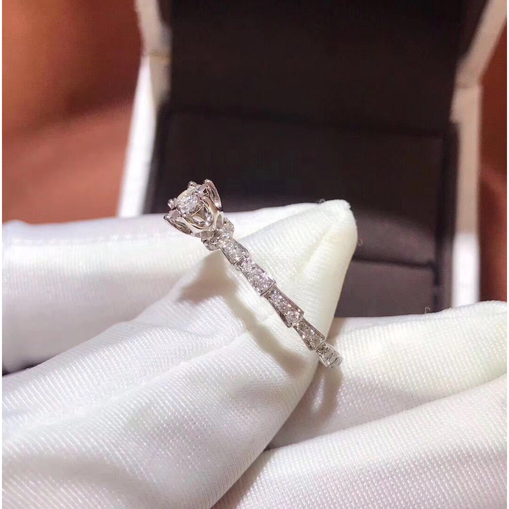 Nhẫn Đính Hôn Bạc 925 Pandora Đính Kim Cương Zircon Cho Nữ