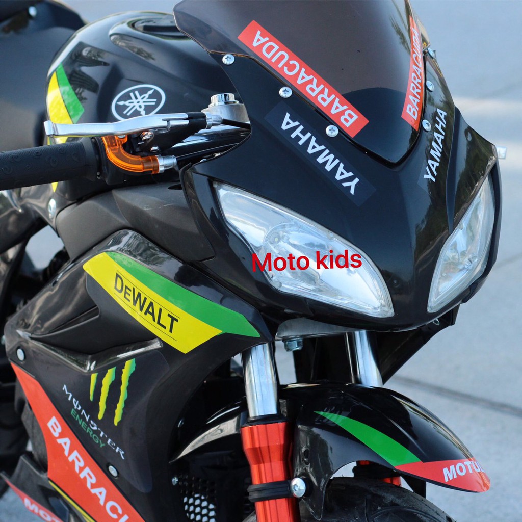 MOTO MINI R15 NHẬP KHẨU CHÂU ÂU | XE RUỒI MINI R15 | XĂNG PHA NHỚT | PHIÊN BẢN CÓ ĐỀ+ĐÈN+GIẢM SÓC TRƯỚC SAU
