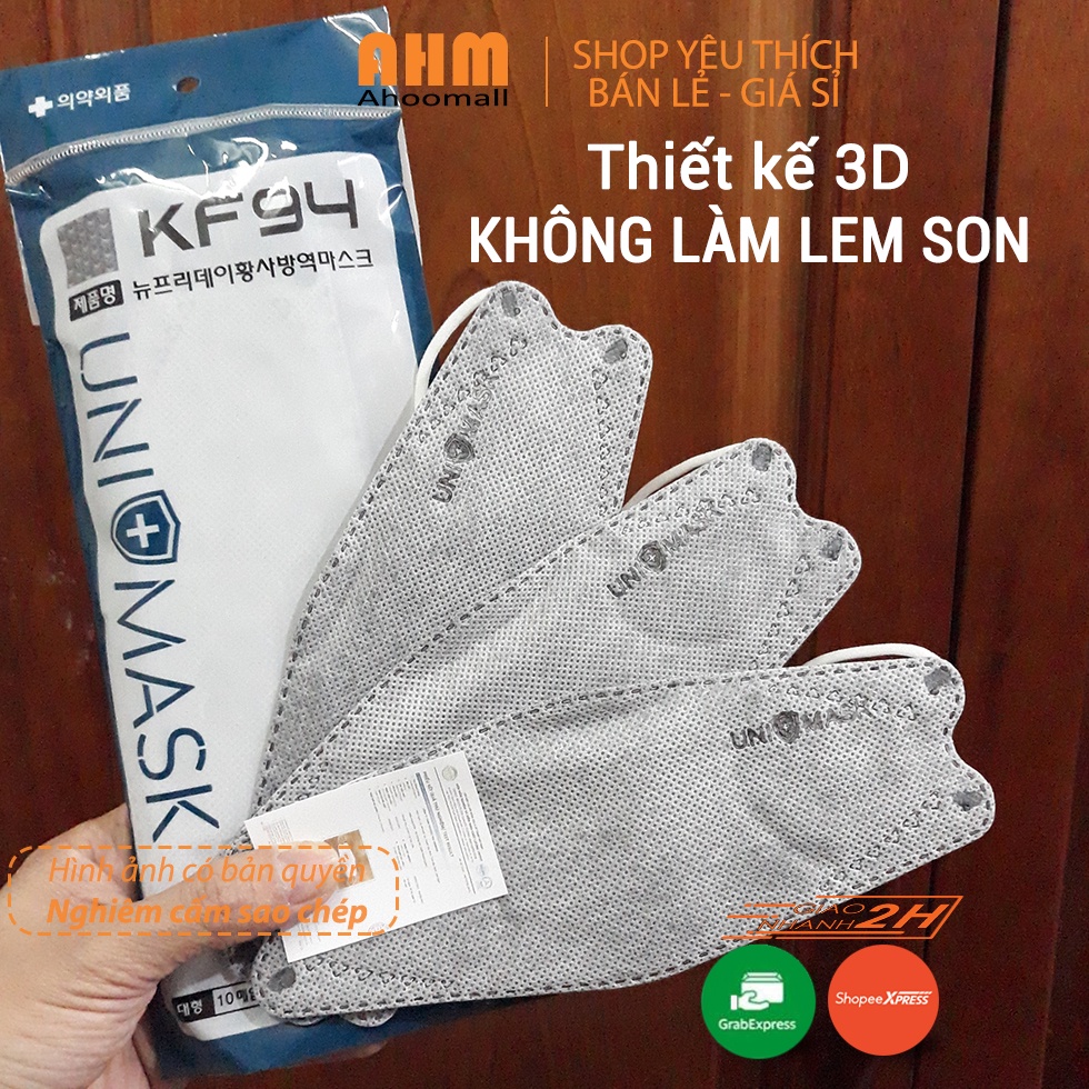 Thùng 300 chiếc Khẩu trang 4 Lớp KF94 UNI MASK Chính hãng