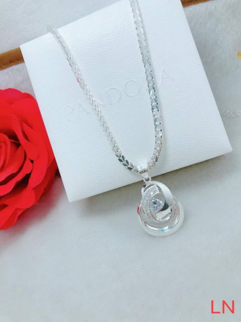 Dây chuyền bông lúa bạc