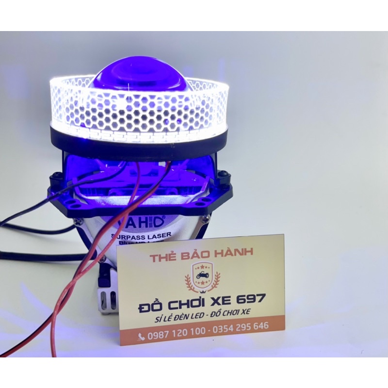 Bi pha E7 laser 63W độ ô tô, xe máy. Chip 6+6 pha mạnh nhiệt 6000k. Ánh sáng mịn. BH 12 tháng