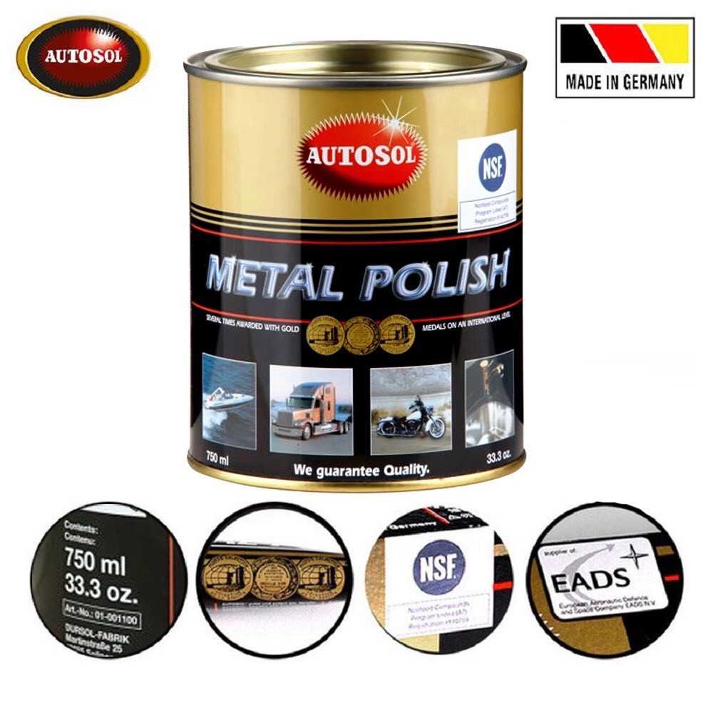 Sản phẩm đánh bóng kim loại dạng kem từ Đức Autosol Metal Polish 750ml -011005- chamsocxestore