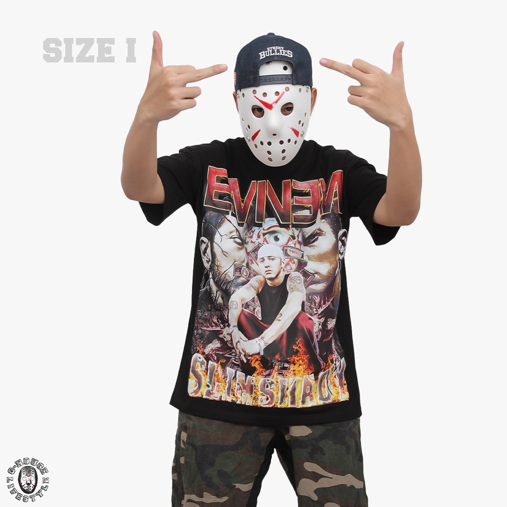 Áo Thun Rapper Eminem Slim Shady Oversize Phong Cách Hip-hop Unisex G-House Lifestyle