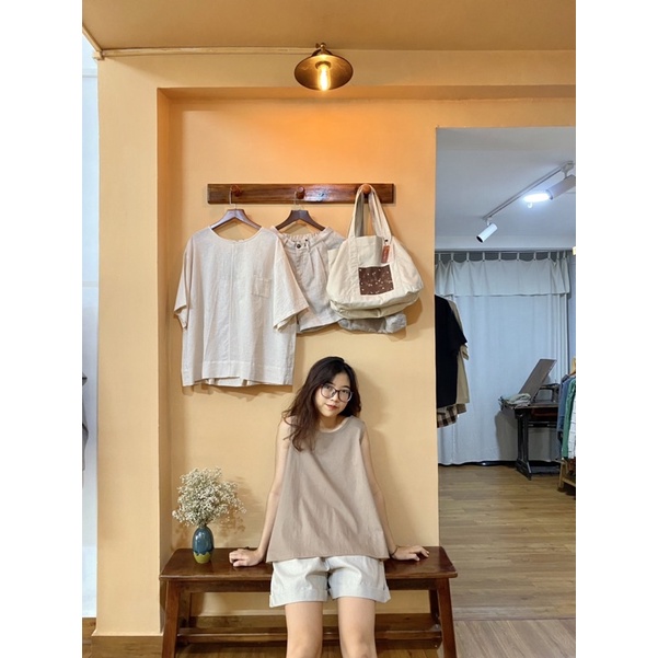 Áo sát nách cột dây