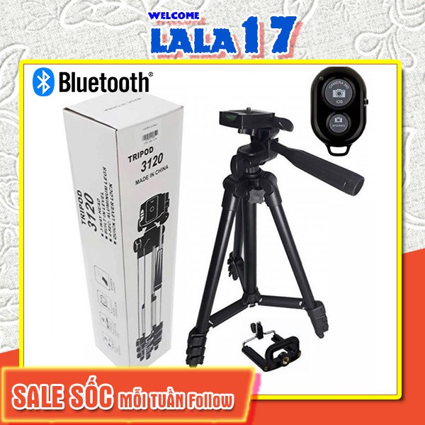 Tripod giá đỡ điện thoại máy ảnh livestream remote mini xịn giá rẻ nhất 3120 3120A 3 chân