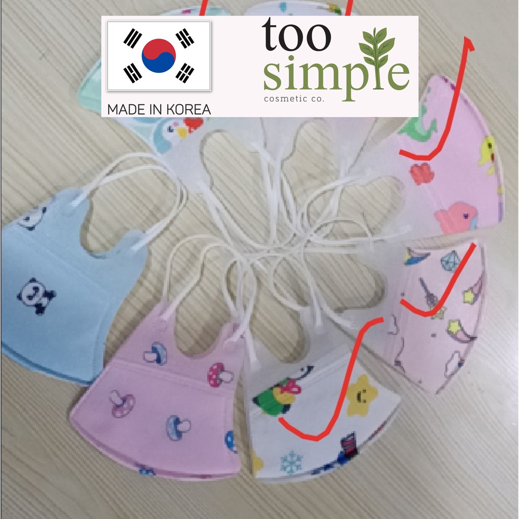 [TooSimple] Khẩu trang trẻ em 3D (hàng đẹp) cho bé 0-10 tuổi