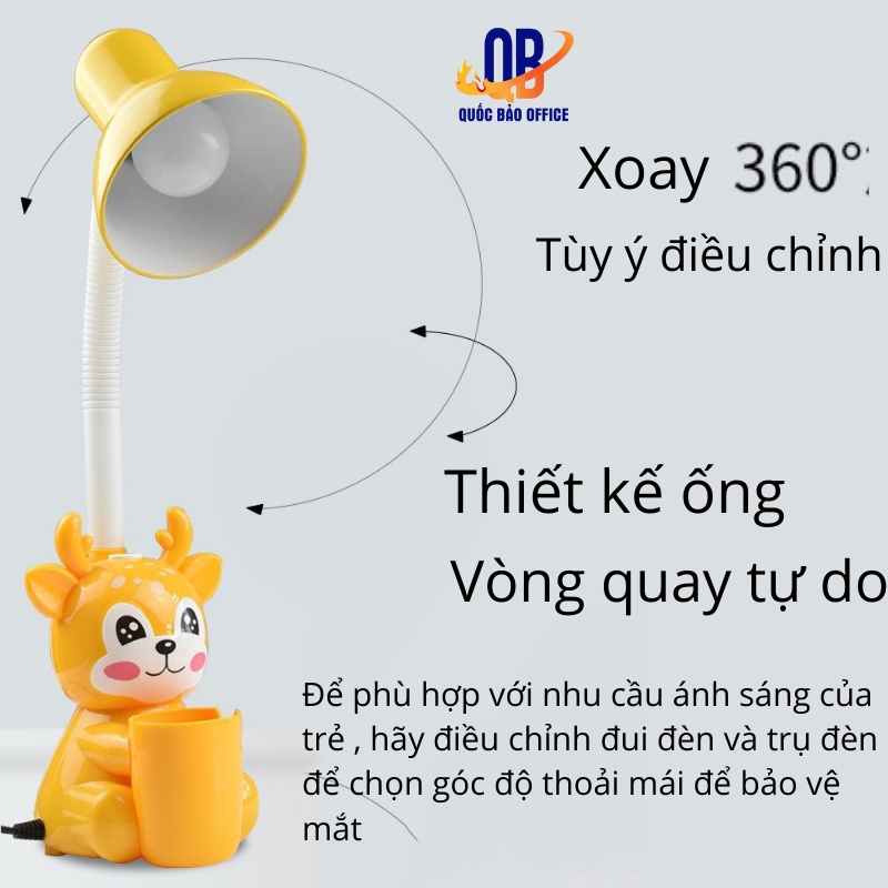 Đèn học để bàn đa năng chống cận MẮT VIỆT 007A - đèn 3 chế độ ánh sáng Kèm khay để bút , điện thoại,..