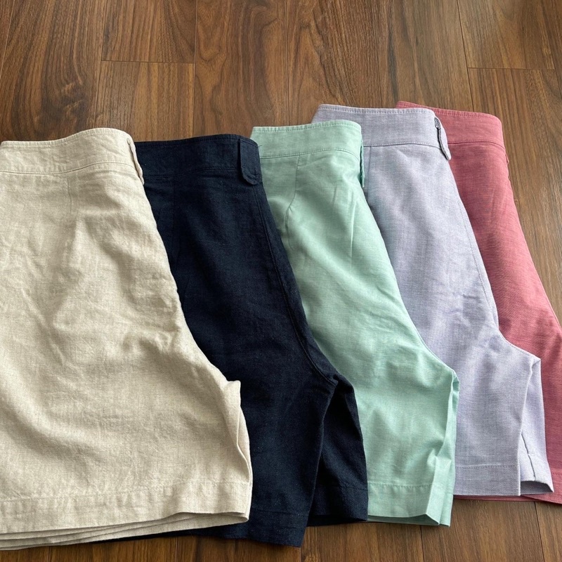 Quần short linen trên gối.Hàng đẹp hình cận vải shop chụp thật