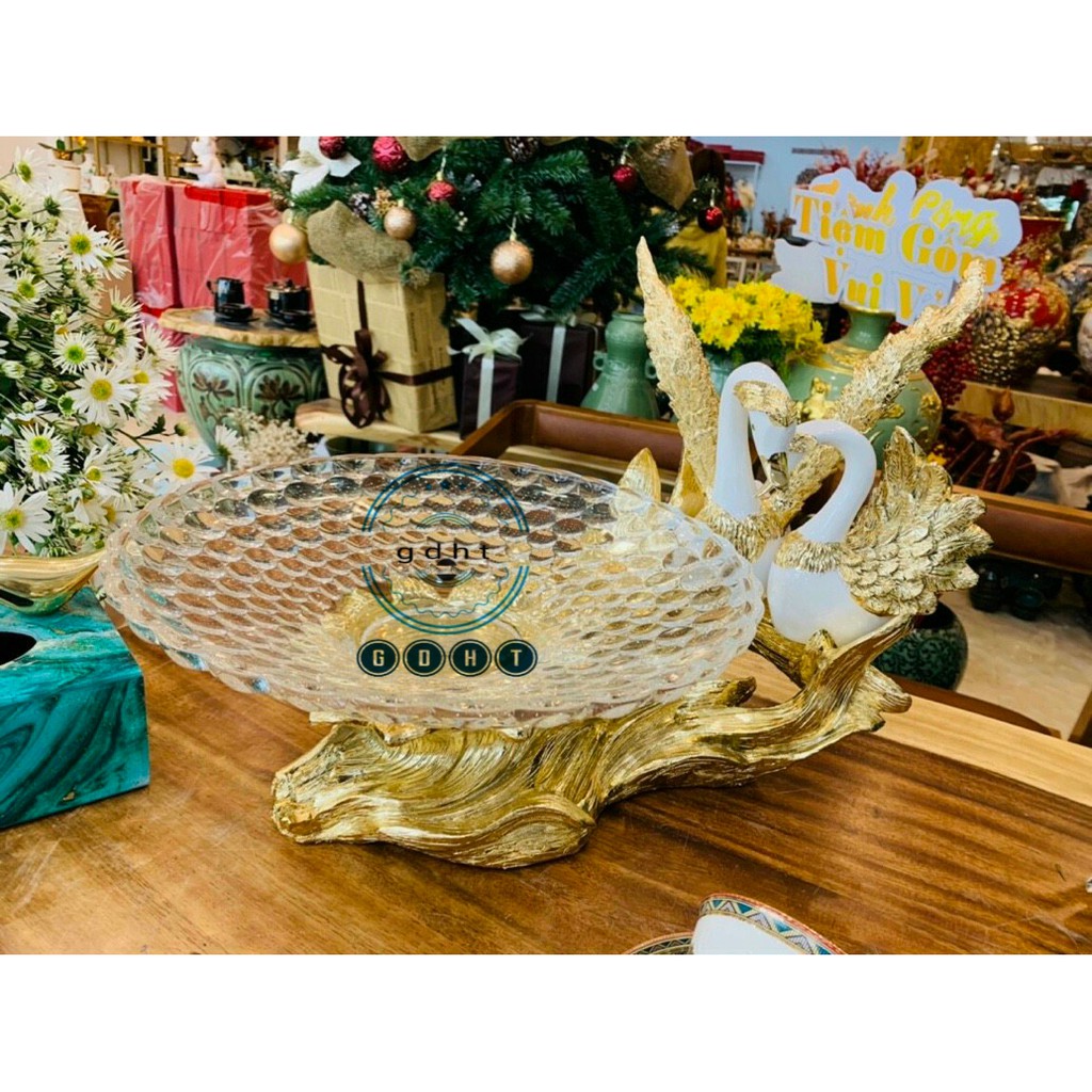 khay chim công decor siêu đẹp