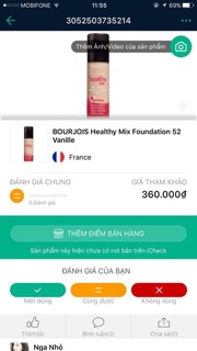 Kem nền Bourjois healthy mix