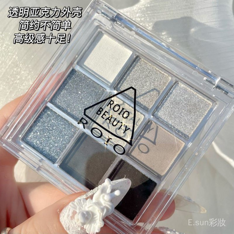 Bảng Phấn Mắt Roio Màu Khói Đậm Phong Cách Âu Mỹ Ánh Ngọc Trai Lấp Lánh | BigBuy360 - bigbuy360.vn