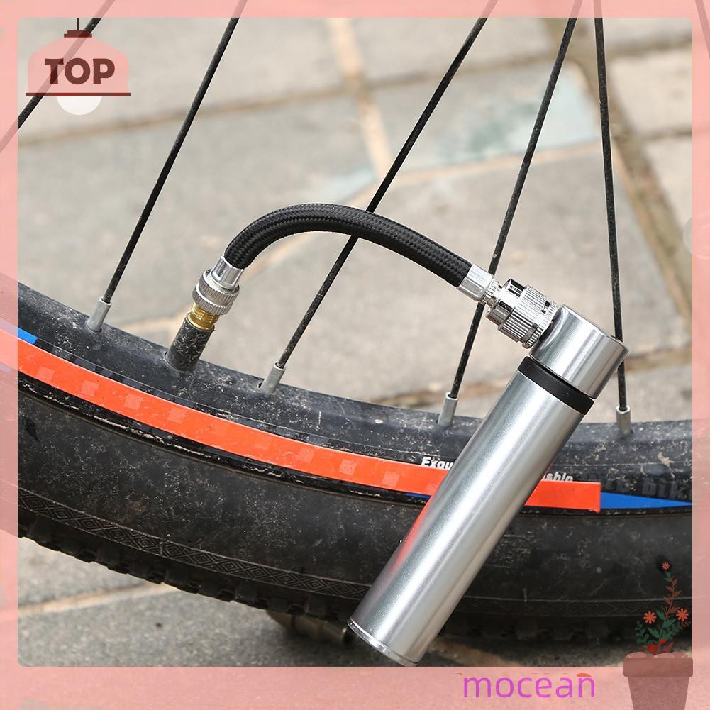 Máy bơm thủ công mini bằng hợp nhôm cho lốp xe đạp MTB AV/FV/quả bóng