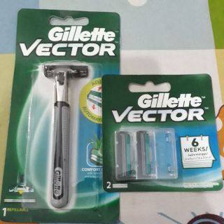 Combo bàn cạo + 2 lưỡi dao Gillette Vector