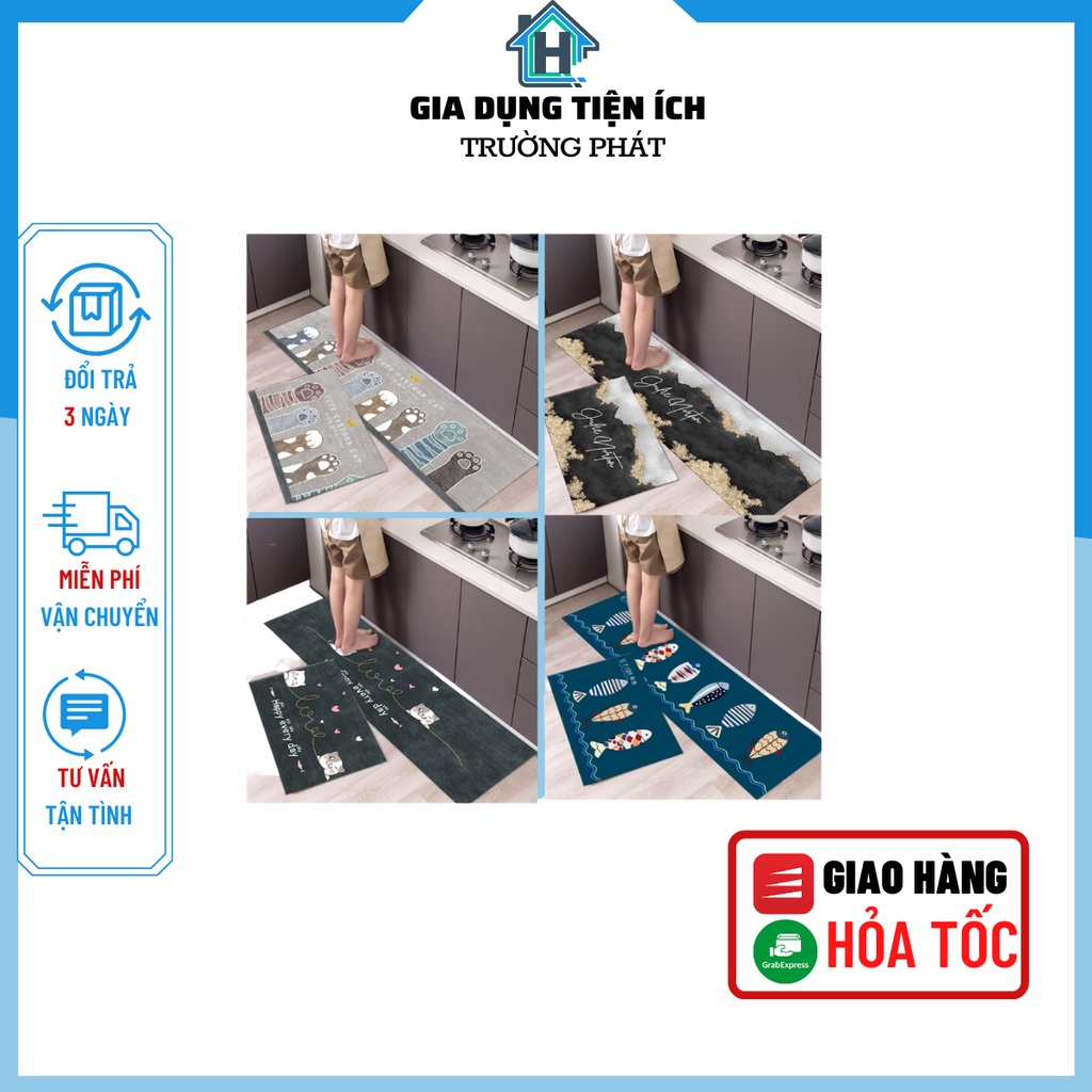 Thảm Lau Chân Nhà Tắm Chống Trượt, Thảm Chùi Chân Thấm Nước Để Cửa