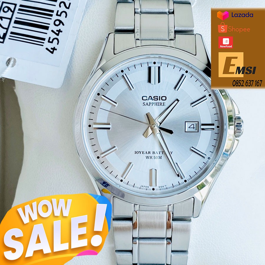 Đồng hồ nam dây kim loại Casio Standard chính hãng MTS-100D-7AVDF
