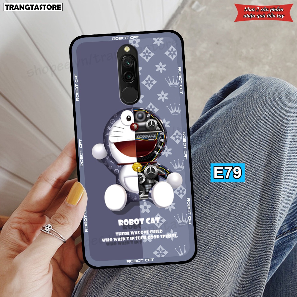 Ốp Xiaomi Redmi 8 in hình gấu Bearbrick,Metal Style,Doremon siêu dễ thương chất lượng