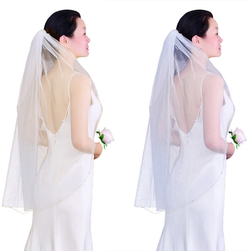 Mạng Che Mặt Cô Dâu Kèm Lược Cài Tóc 1 Tầng Dùng Làm Đạo Cụ Chụp Ảnh Cưới