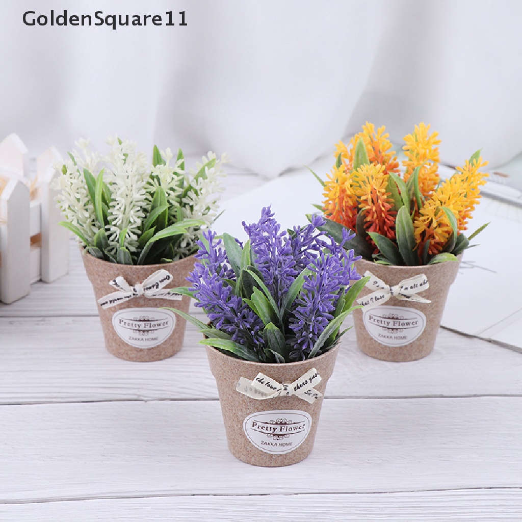 [Goldsquare11] Chậu Cây Bonsai Giả Mini Màu Xanh Lá Dùng Trang Trí