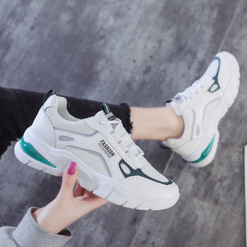 Giày Thể Thao Nữ Đế Cao BLUEWIND Da Mềm, Giày Độn Đế Kiểu Dáng Hàn Quốc 68725