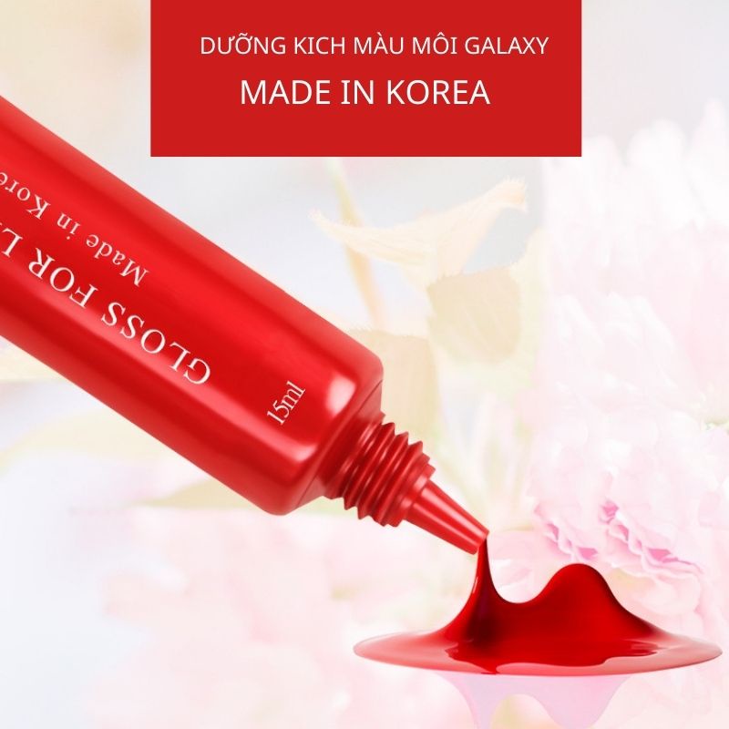 Dưỡng kích màu môi đỏ tươi sau phun xăm galaxy Hàn Quốc chính hãng dạng tuýt 15ml