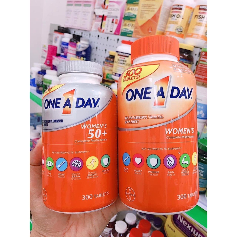 Viên uống ONE A DAY WOMEN và ONE A DAY WOMEN 50+ Vitamin Tổng Hợp Dành Cho Phụ Nữ