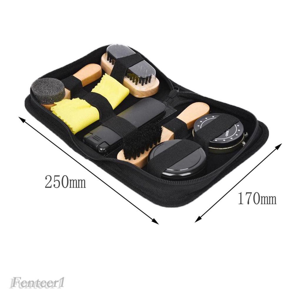 Bộ Dụng Cụ Đánh Bóng Giày Bốt 7 Trong 1 Kèm Túi Vải Nỉ