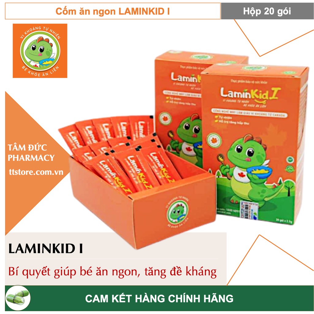 LAMINKID I (Hộp 20 gói) - Giúp trẻ ăn ngon, tăng sức đề kháng - Lamin Kid