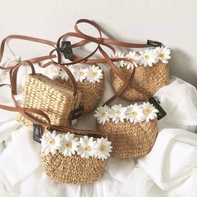 Túi cói bầu hoa cúc 🌼🌼🌼