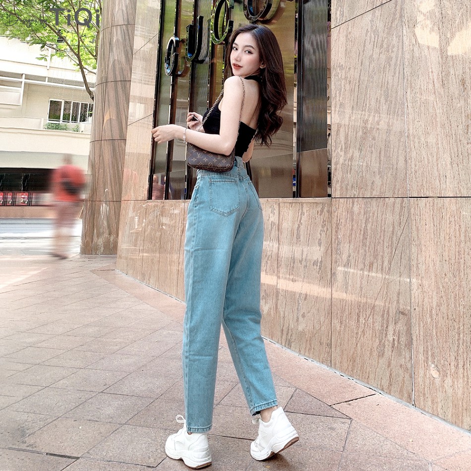 Quần Jean Baggy Nữ màu xanh cao cấp TiQi Jeans B1-160 | BigBuy360 - bigbuy360.vn