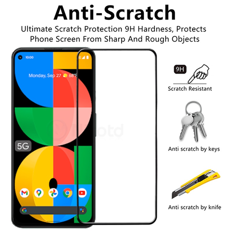 Kính Cường Lực Toàn Màn Hình Cho Google Pixel 5a 5G, 5, 4a 4G, 4a 5G