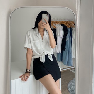 Áo sơ mi tay ngắn trắng