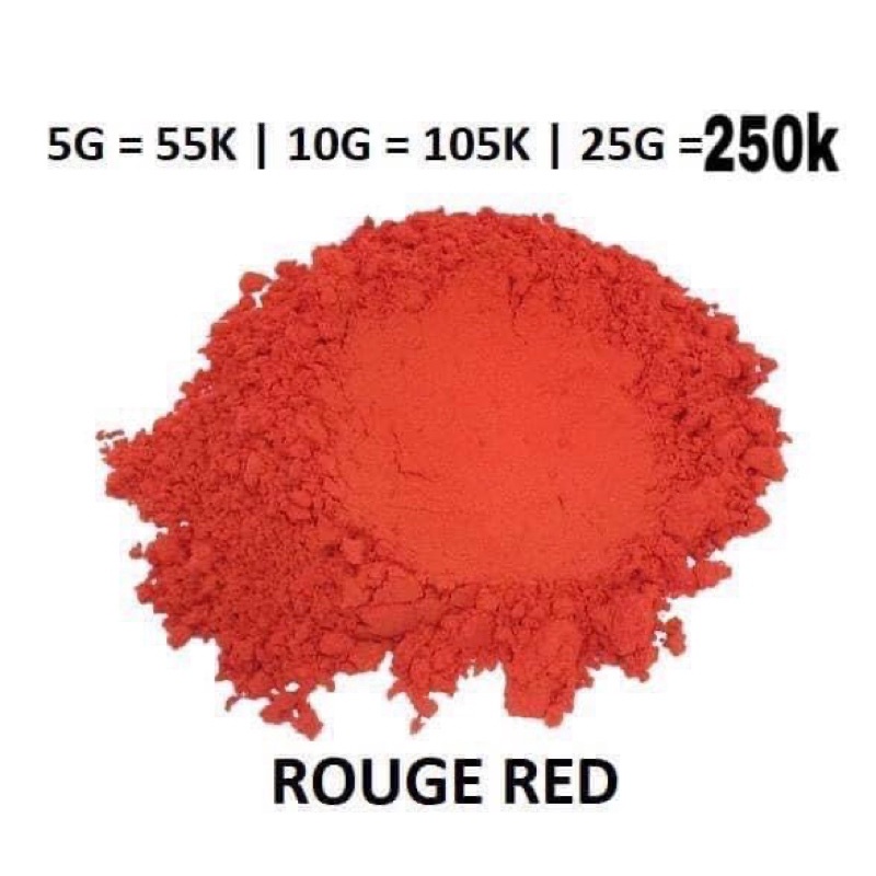 Màu Khoáng Mỹ Rouge Red (Làm son/Mỹ phẩm) 5g/10g/25g