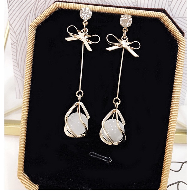 Đôi Bông Tai Mạ Bạc 925 Hình Bươm Bướm Đính Đá Thời Trang Cho Nữ