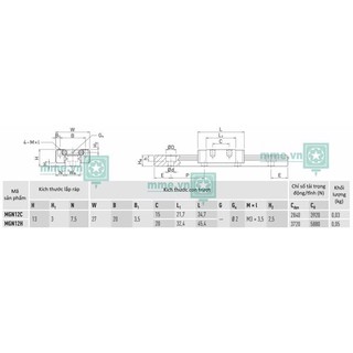 [Bán lẻ] con trượt MGN12H, MGN12C