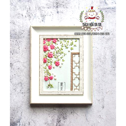 DIY Bộ kit thêu hoa 3D blueberry, kit tập thêu mẫu hoa hoa , hồng leo -bách hóa na na Handmade
