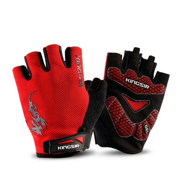 Đôi găng tay hở ngón thiết kế chống sốc tiện dụng cho người đi xe đạp leo núi