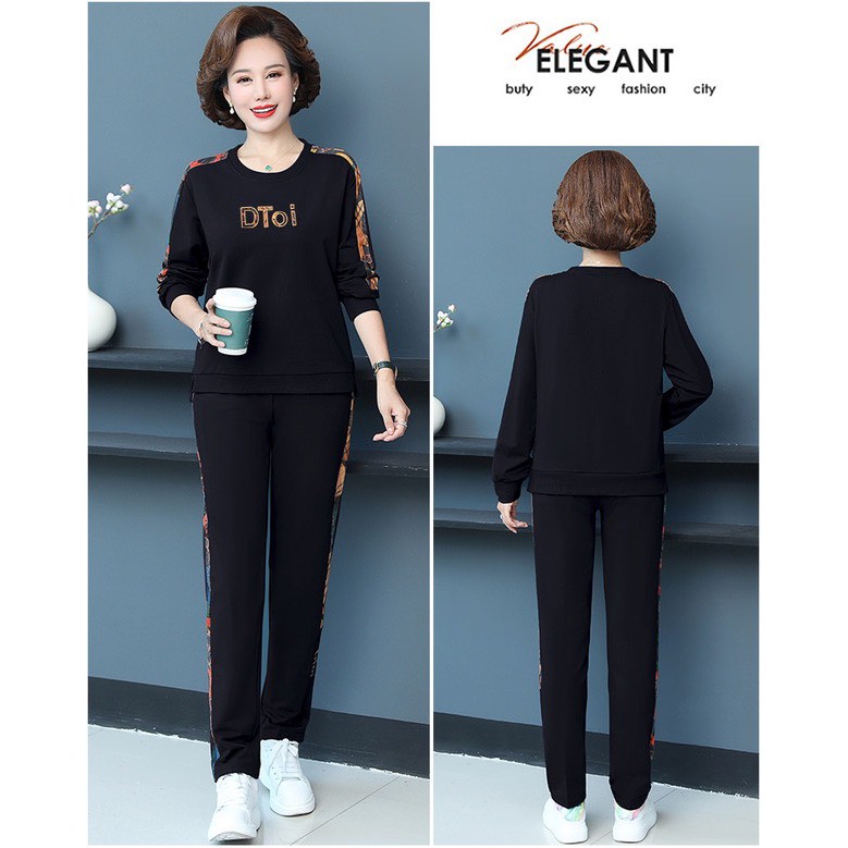 Đồ bộ thu đông nữ dài tay - Bộ thể thao mặc nhà xneo mã T10