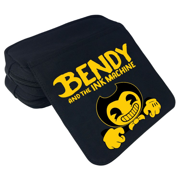 Bendy and the Ink Machine 3D Color Pattern Student Multifunctional Canvas Pencil Bag Birthday Gift