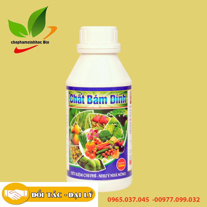 Chất Bám Dính Sinh Học Hữu Cơ - chai 500ml. Hỗ trợ thuốc tăng tác dụng phòng và trị sâu bệnh, bọ trĩ, rệp sáp