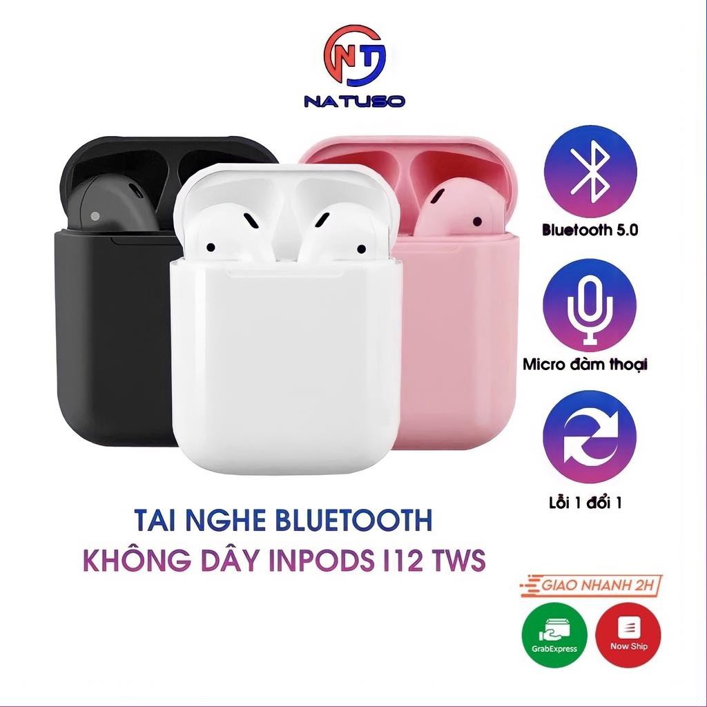 Tai Nghe Bluetooth Không Dây Inpods i12 Bản QUỐC TẾ Nút Cảm Ứng Âm Thanh Chuẩn HIFI Có Mic Đàm Thoại
