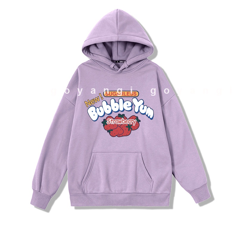 Áo Hoodie GYG Unisex Bubble Yum Form Rộng Oversize Phong Cách Hàn Quốc